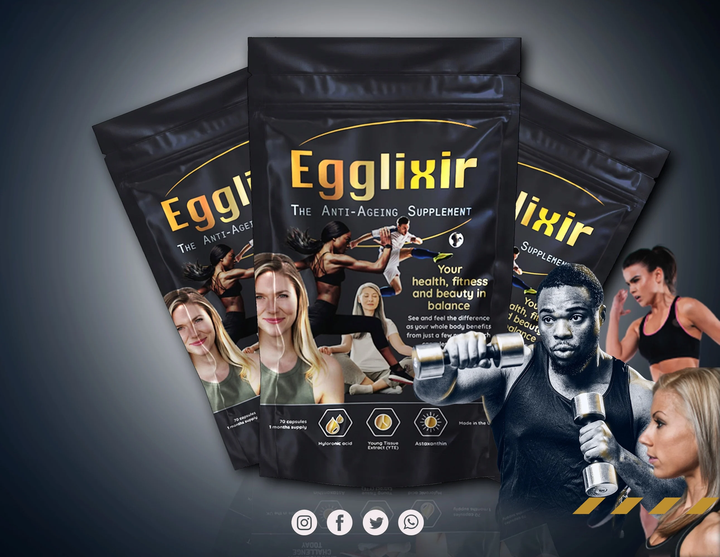 3 x egglixir 1 month supply for £99